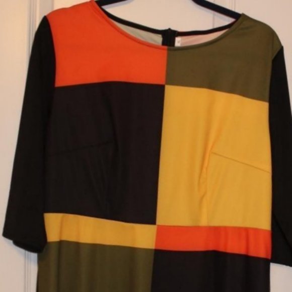 Casual block color full length dress - Picture 4 of 4